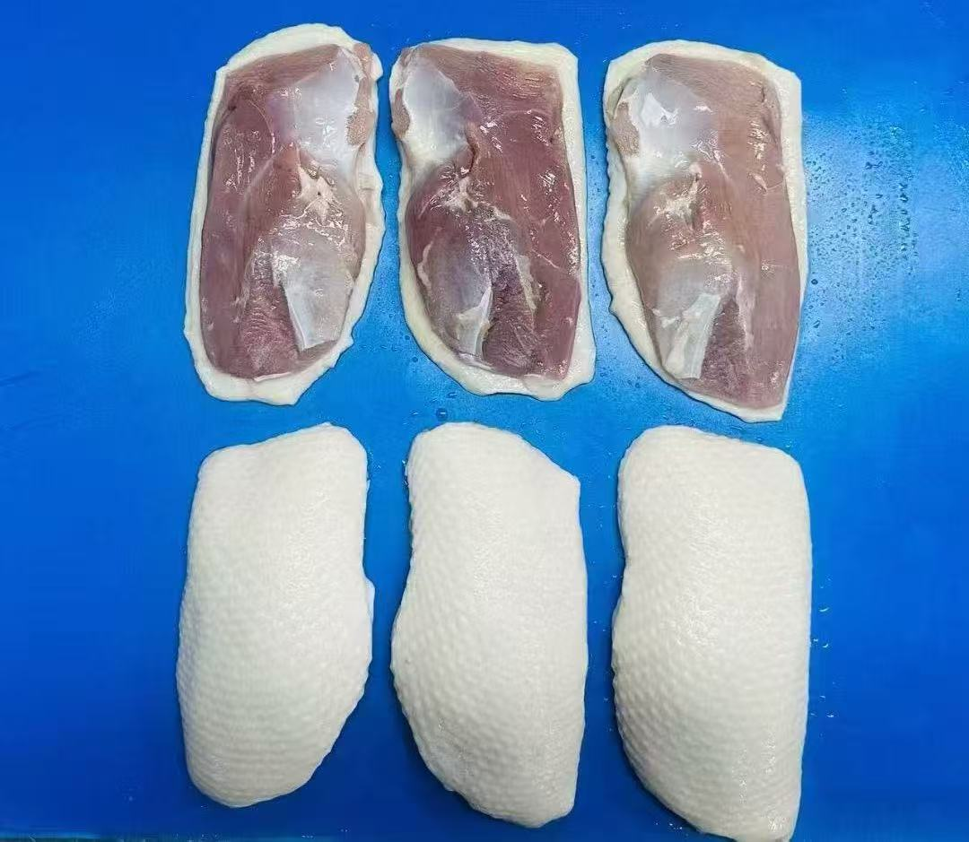 Frozen skin-on duck breast